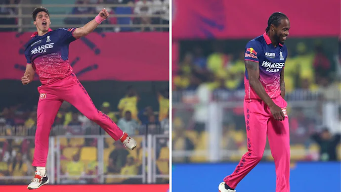 IPL 2026 ರ ದಿನದ ಆಟದಲ್ಲಿ ಬರ್ಗರ್ CSK ಮೇಲೆ ಪ್ರಾಬಲ್ಯ ಸಾಧಿಸಿದರೆ, ಆರ್ಚರ್ ಗುವಾಹಟಿಯಲ್ಲಿ ಅದ್ಭುತ ಪ್ರದರ್ಶನ ನೀಡಿದ್ದಾರೆ.